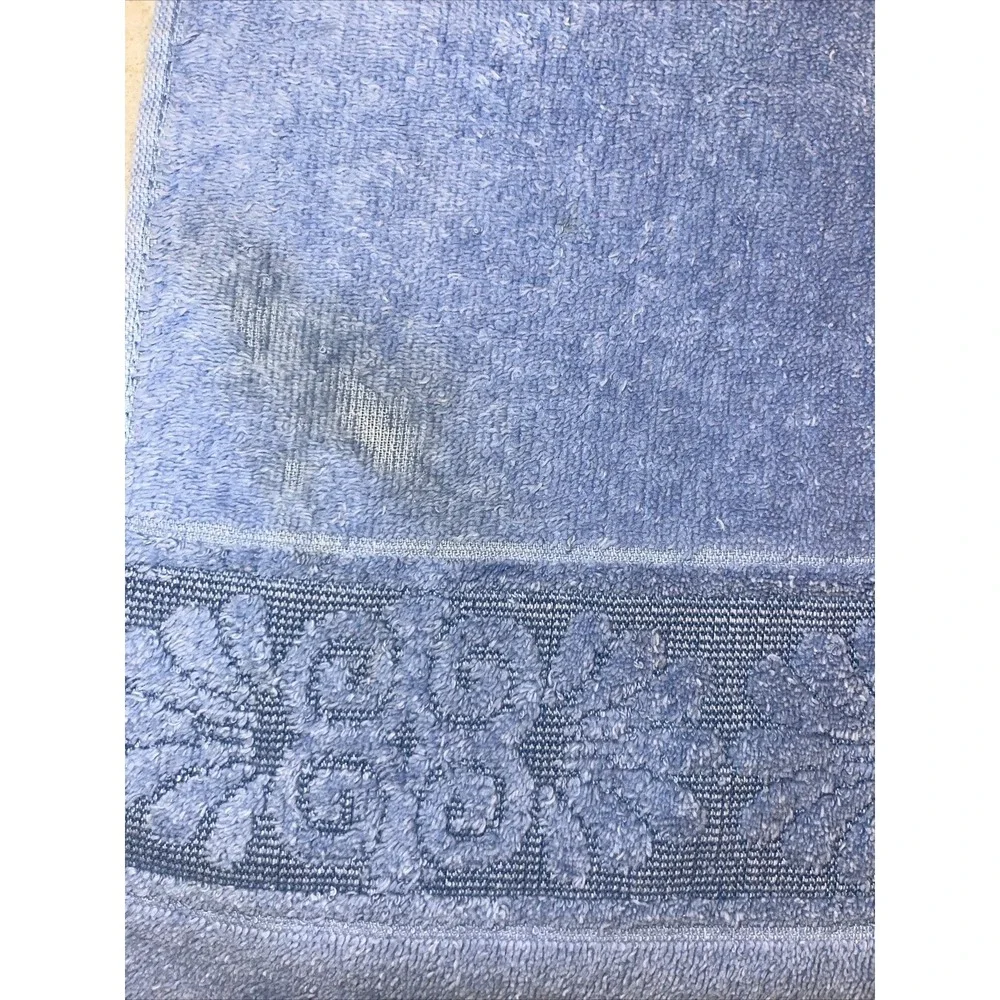 Vintage Cannon Monticello Hand Towels Santa Cruz Sculpted Blue